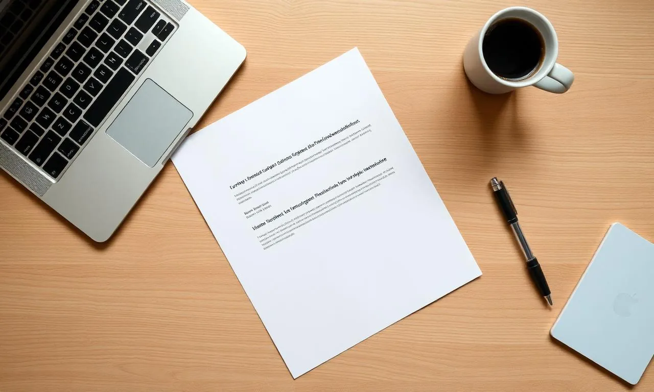 Professionelles Bewerbungsschreiben für den Schweizer Arbeitsmarkt auf einem Arbeitsplatz mit Laptop und Kaffee