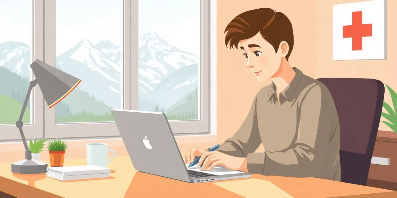 Jugendliche schreibt Motivationsschreiben für eine Lehrstelle in der Schweiz